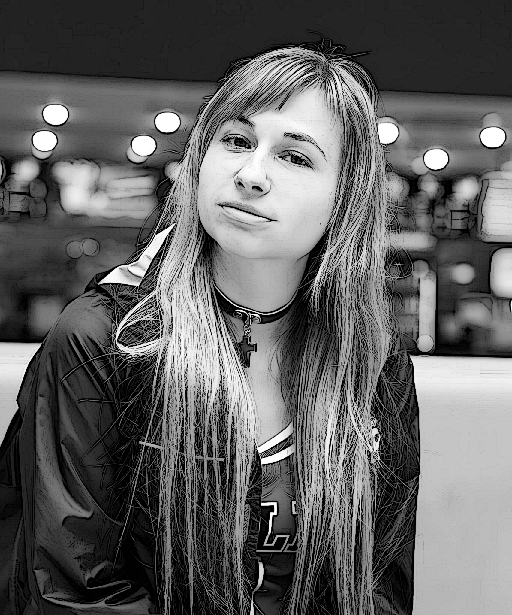 young female happy client