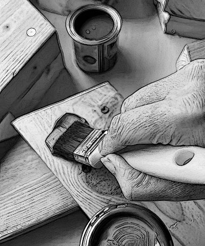 diy wooden star staining